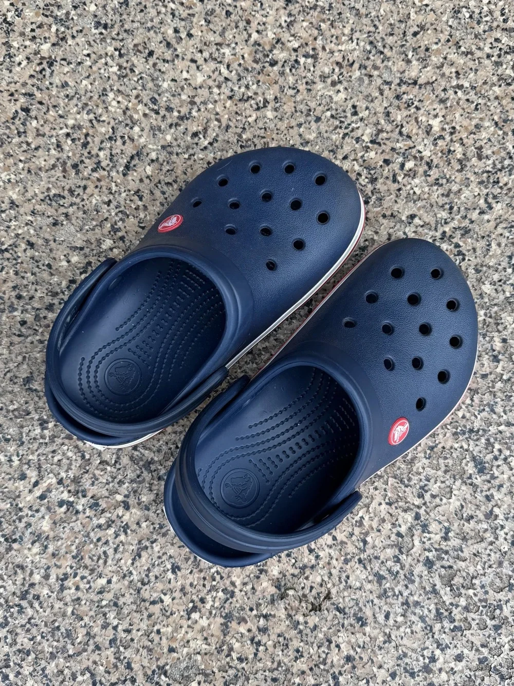 CROCS Kids Navy Slip-On Clogs with Heel Strap